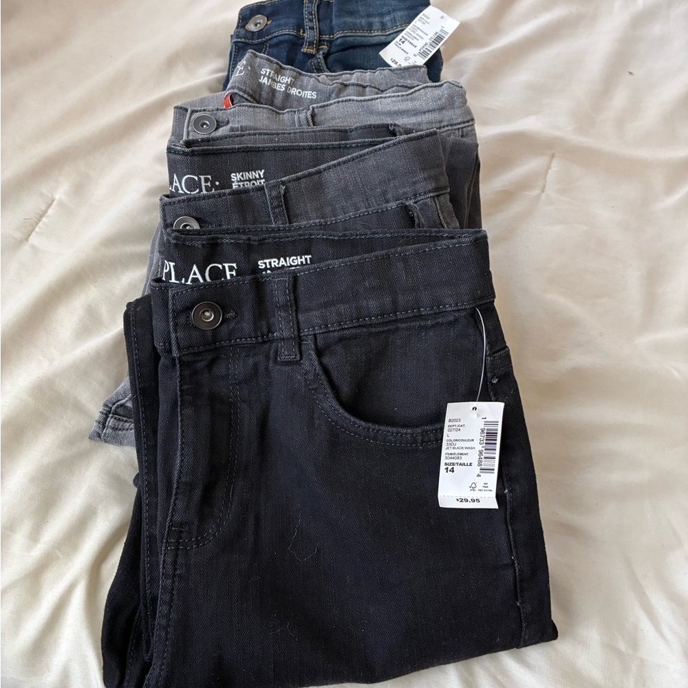 Place Men's Black, Gray, and Blue Skinny Jeans